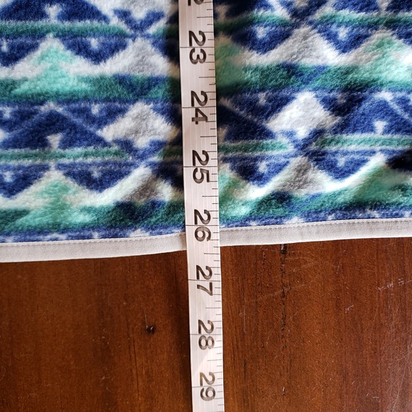 Orvis Fleece Women's Small Pullover Sweater Striped Blue Ski Resort - Picture 11 of 13